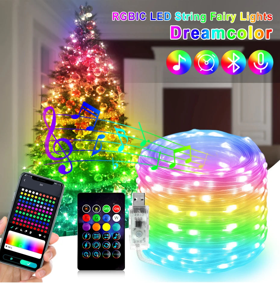 50M 20M 10M 5M 1M Christmas Lights LED