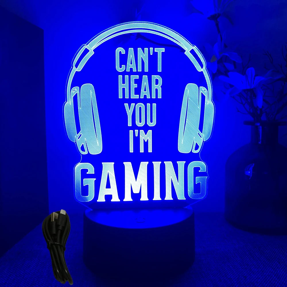NEON GAMER 3D LED Night