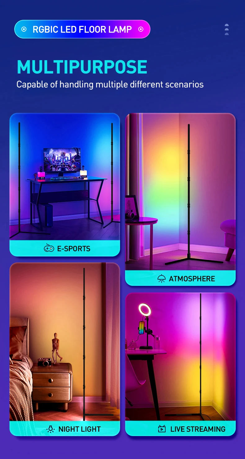 Tuya RGB Floor Lamp Smart APP Remote Control