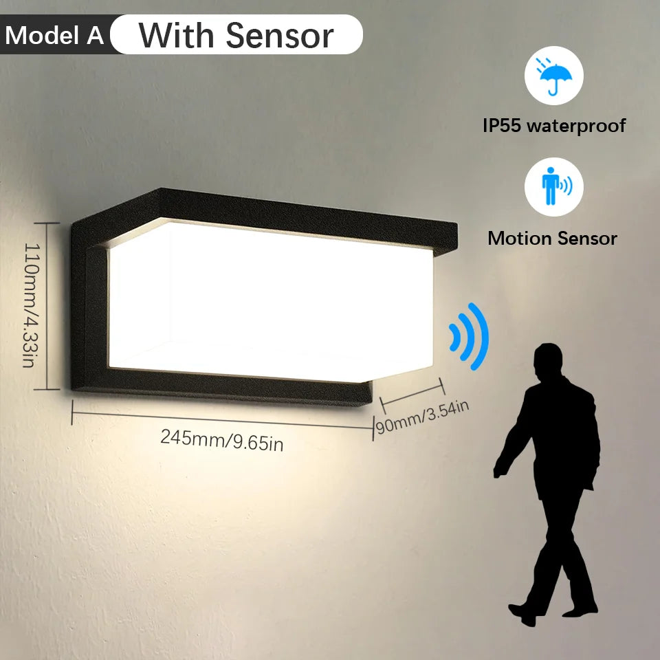Motion detector Wall Lamp Waterproof/detecteur de mouvements