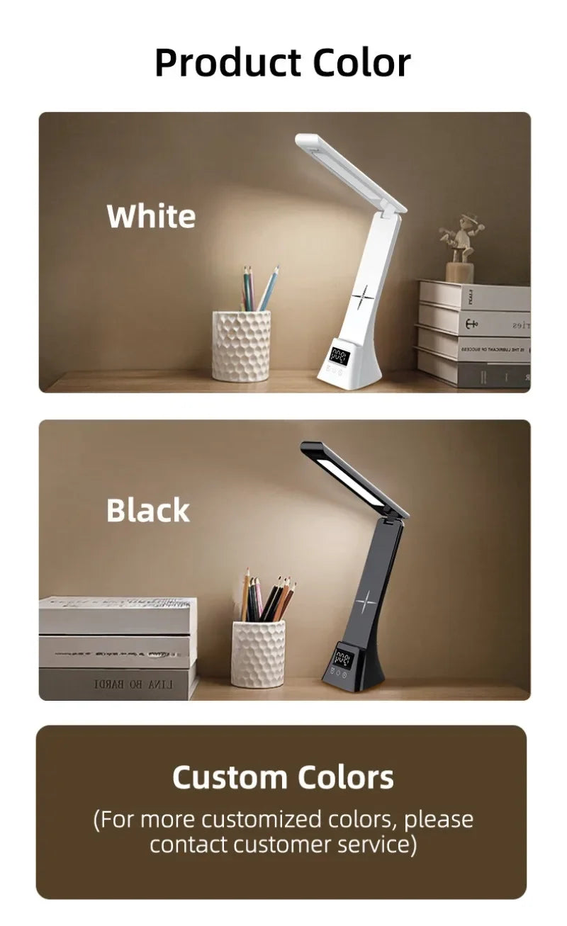LED Desk Lamp with Wireless Charger USB