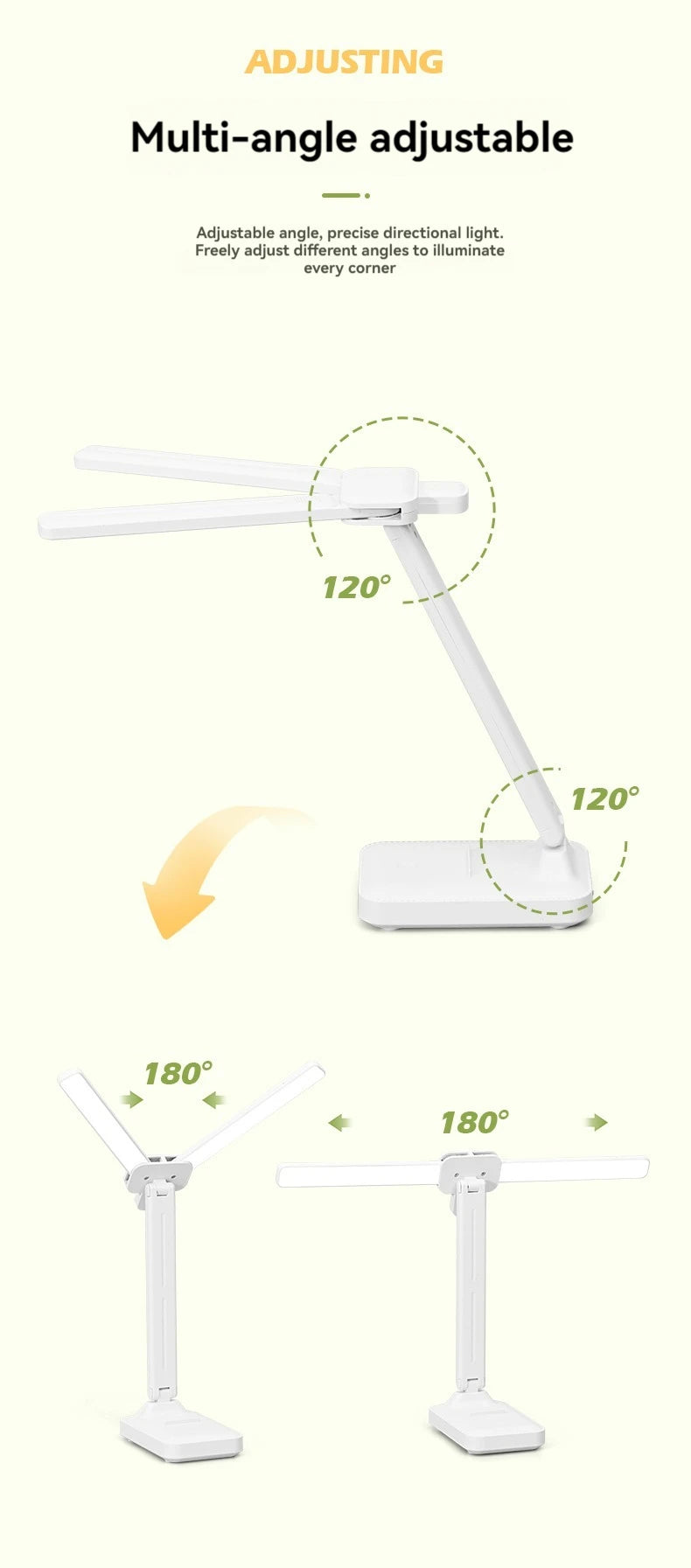 Dual Head LED Desk Lamp