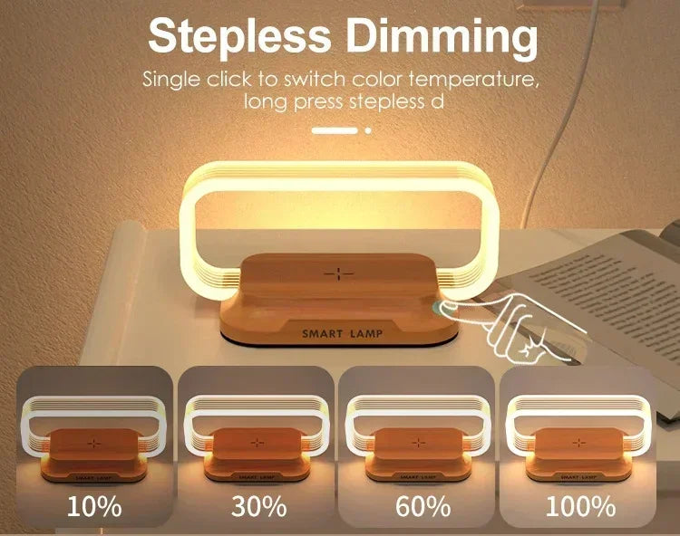 LED  Night Light Wireless Charger Stand for iphone and android