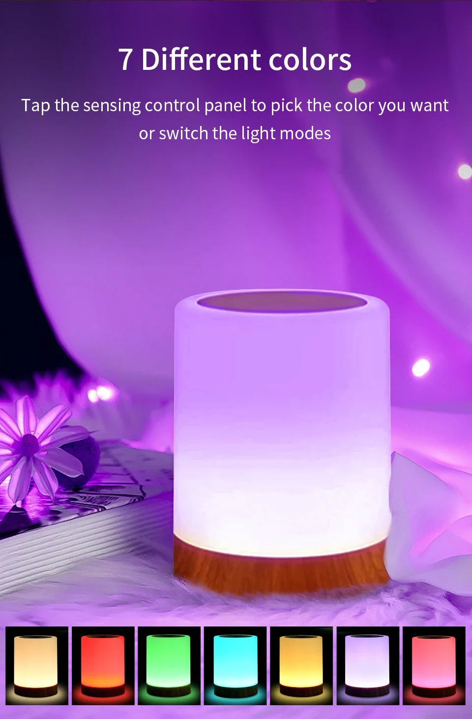 Portable Bedside Table Lamp Room