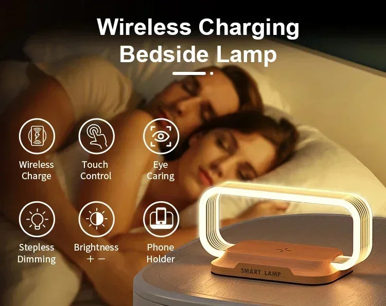 LED  Night Light Wireless Charger Stand for iphone and android