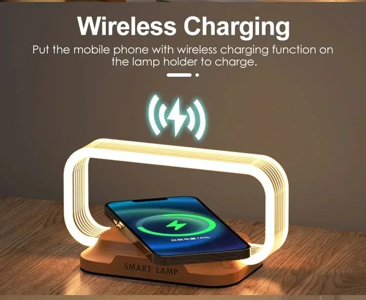 LED  Night Light Wireless Charger Stand for iphone and android