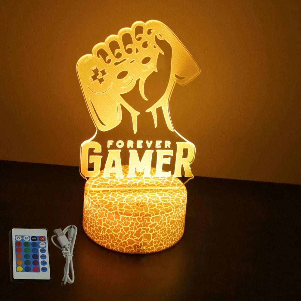 NEON GAMER 3D LED Night