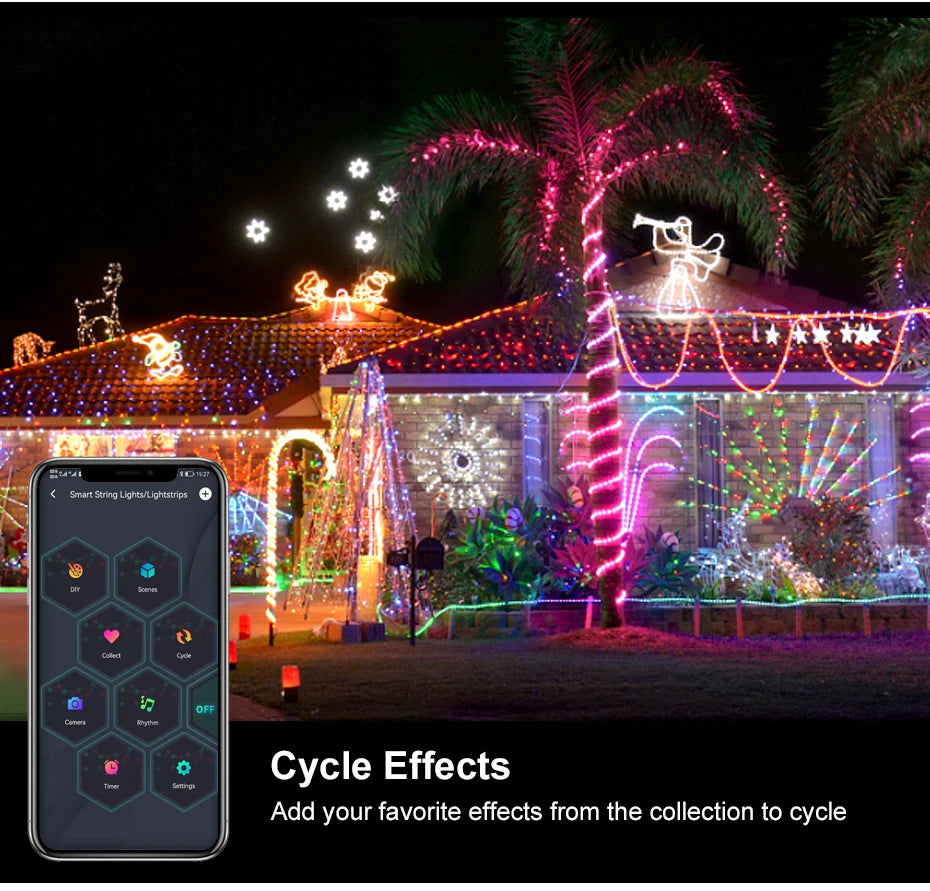 50M 20M 10M 5M 1M Christmas Lights LED