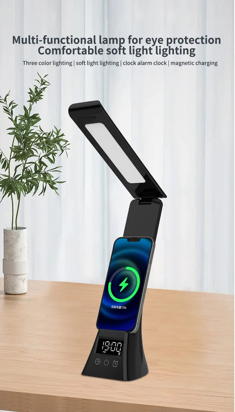 LED Desk Lamp with Wireless Charger USB