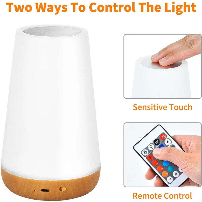 13 Color Changing Table Lamps RGB Remote Control Touch
