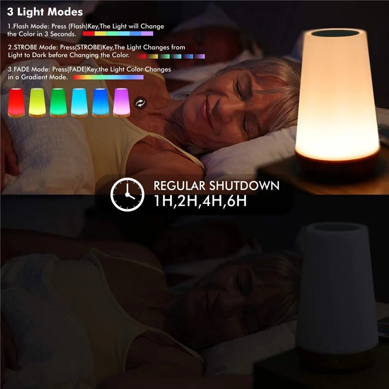 13 Color Changing Table Lamps RGB Remote Control Touch