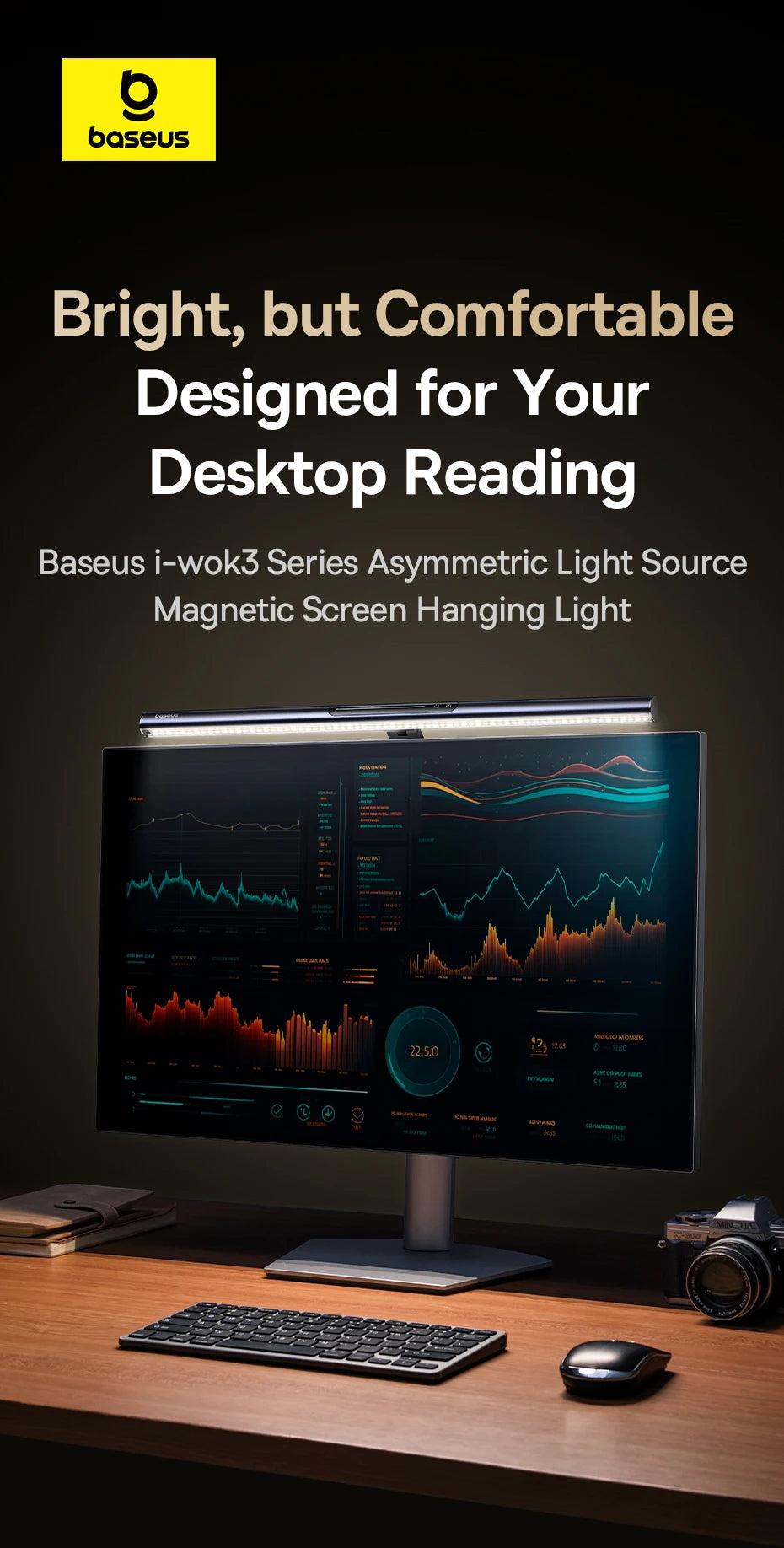 Magnetic Computer Screen Light Desk Lamp