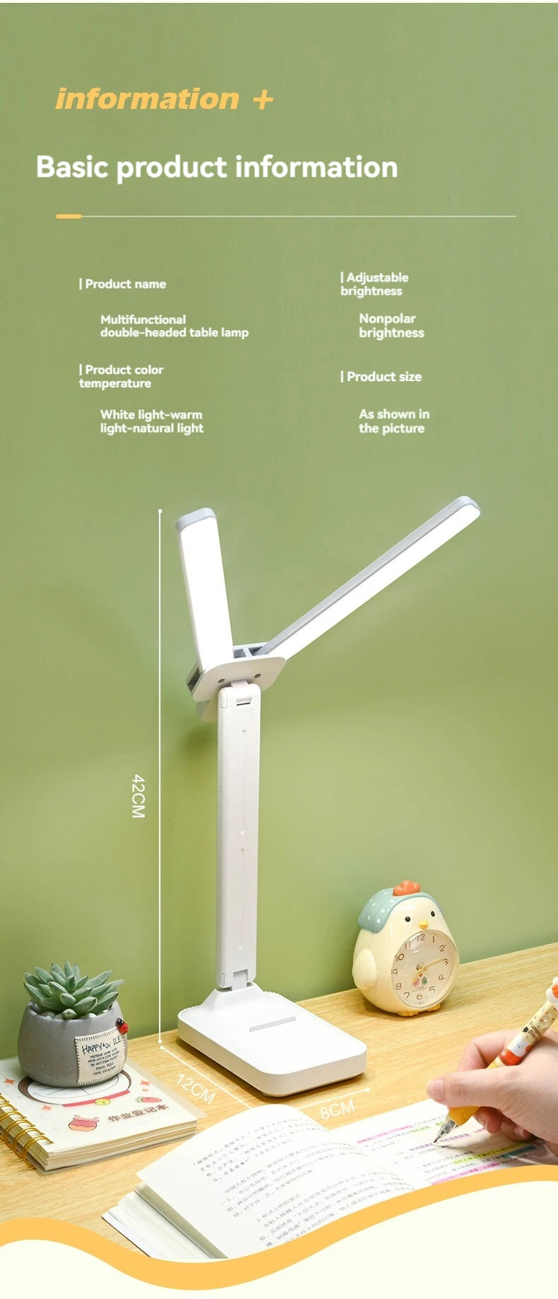 Dual Head LED Desk Lamp