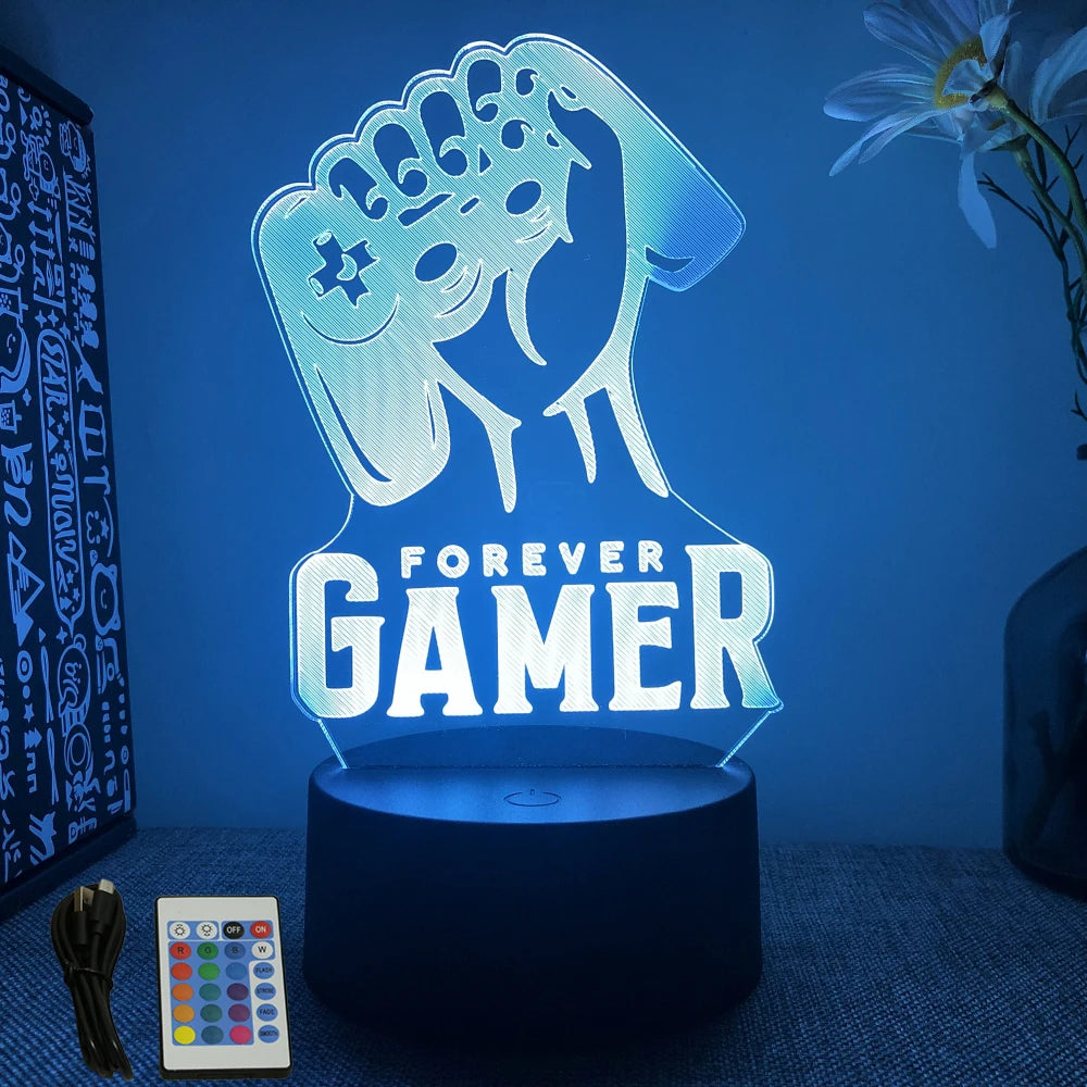 NEON GAMER 3D LED Night