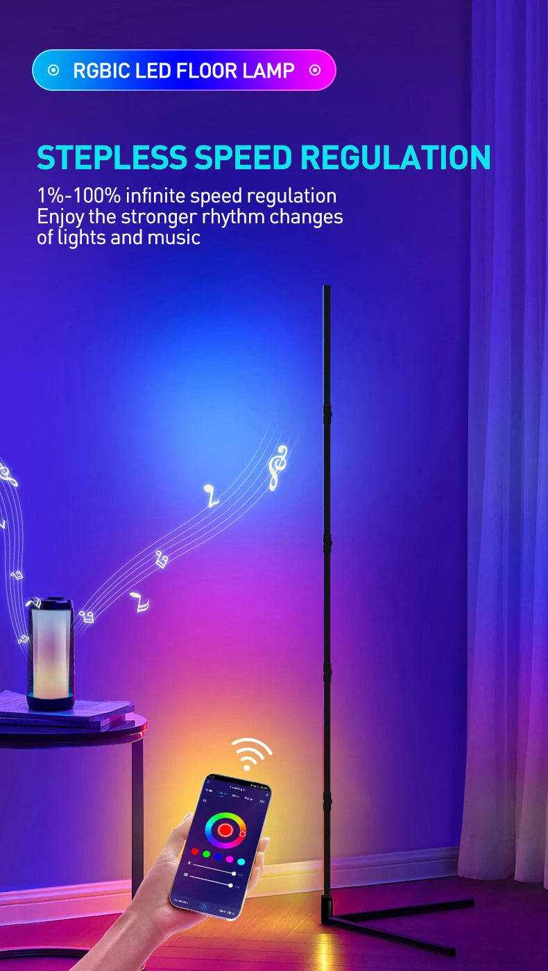 Tuya RGB Floor Lamp Smart APP Remote Control