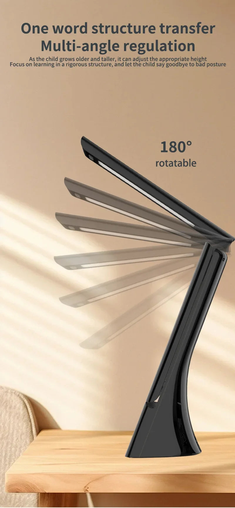 LED Desk Lamp with Wireless Charger USB