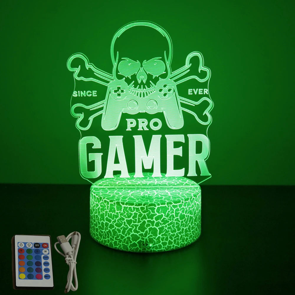 NEON GAMER 3D LED Night