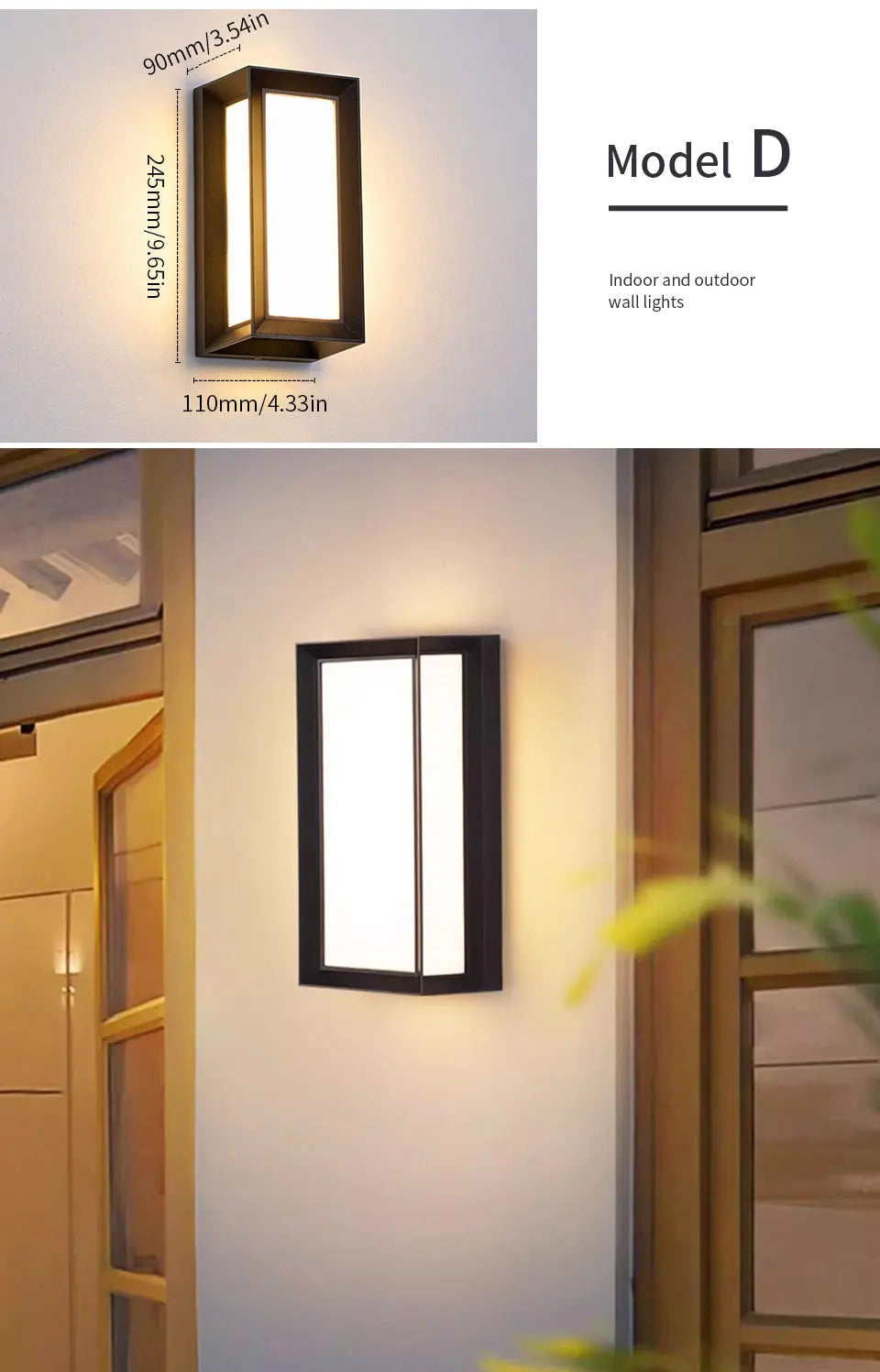 Motion detector Wall Lamp Waterproof/detecteur de mouvements