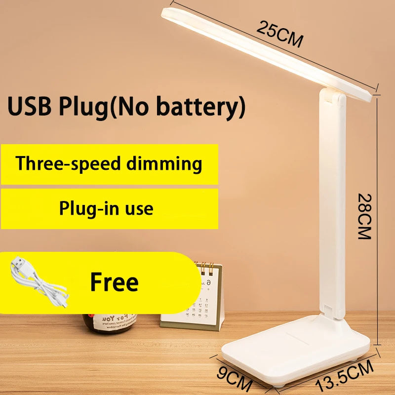 6000mAh LED Table Lamp USB Chargeable 3 Colors