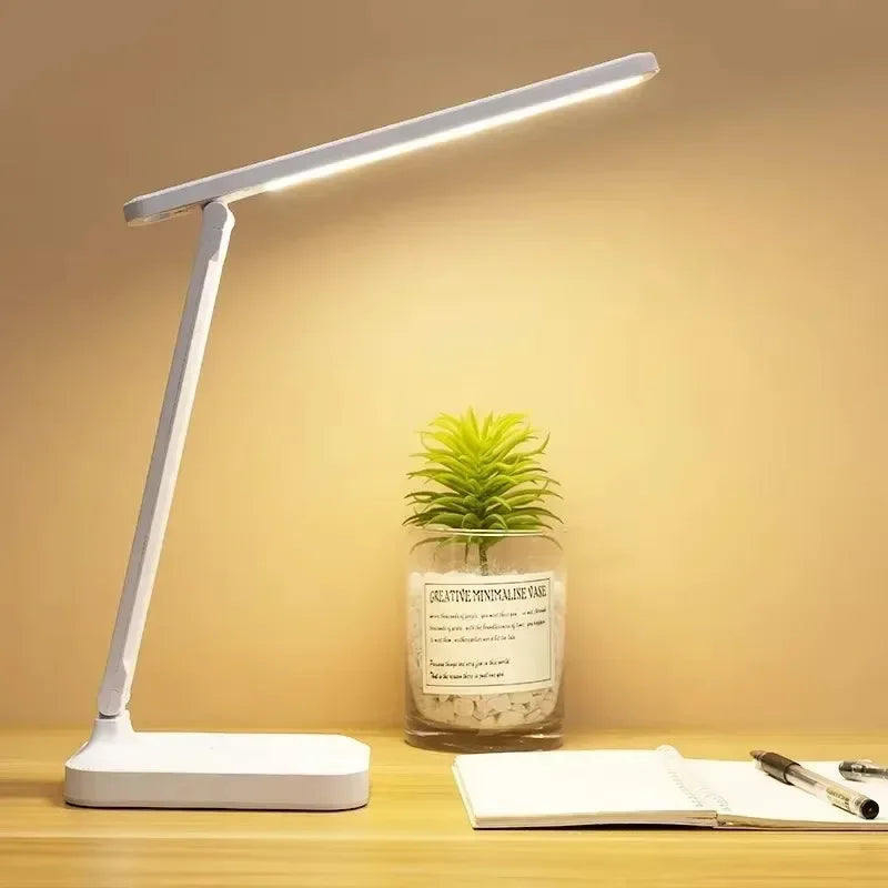 LED Desk Lamp USB with Calendar, Temperature, Clock