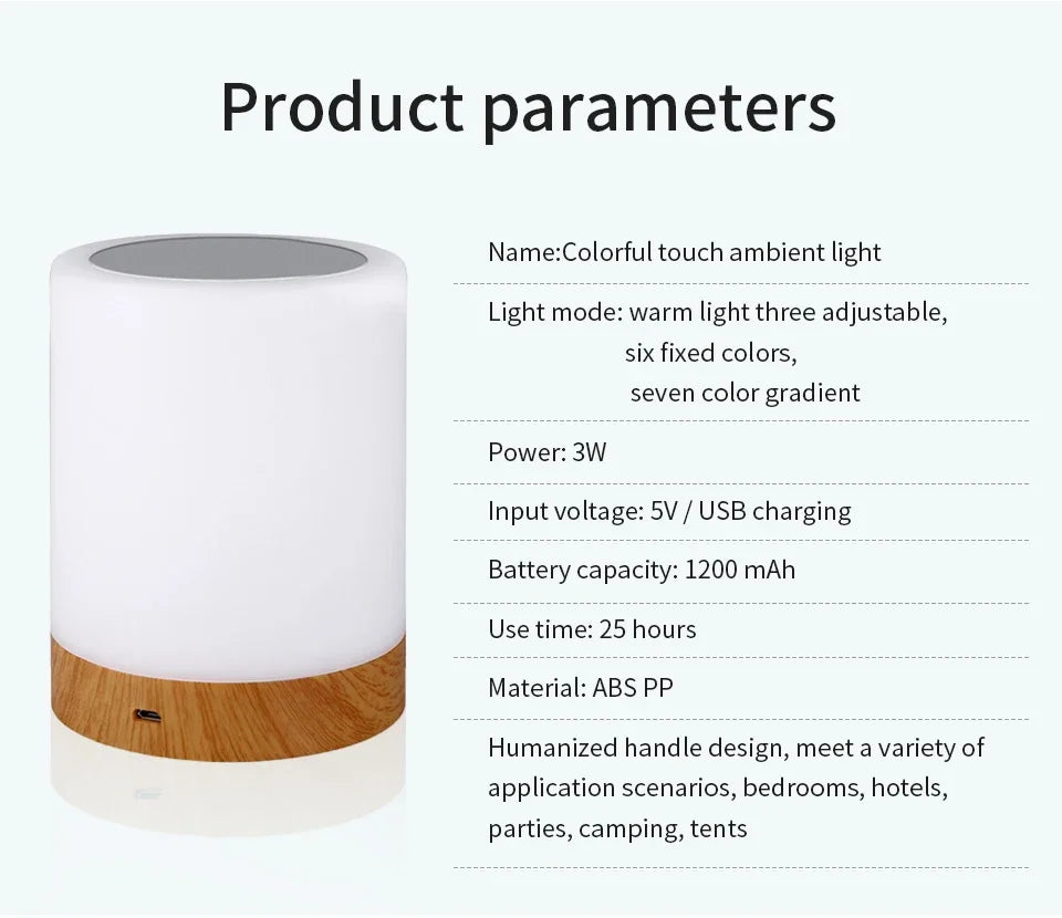 Portable Bedside Table Lamp Room