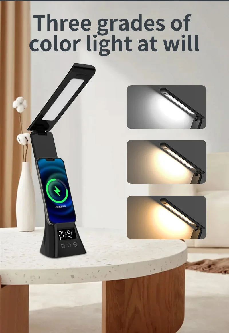 LED Desk Lamp with Wireless Charger USB