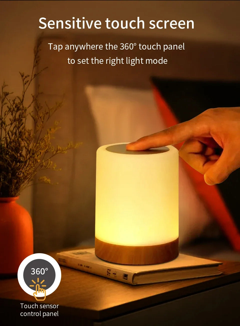 Portable Bedside Table Lamp Room