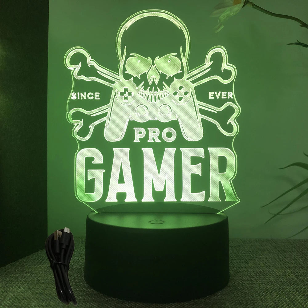 NEON GAMER 3D LED Night