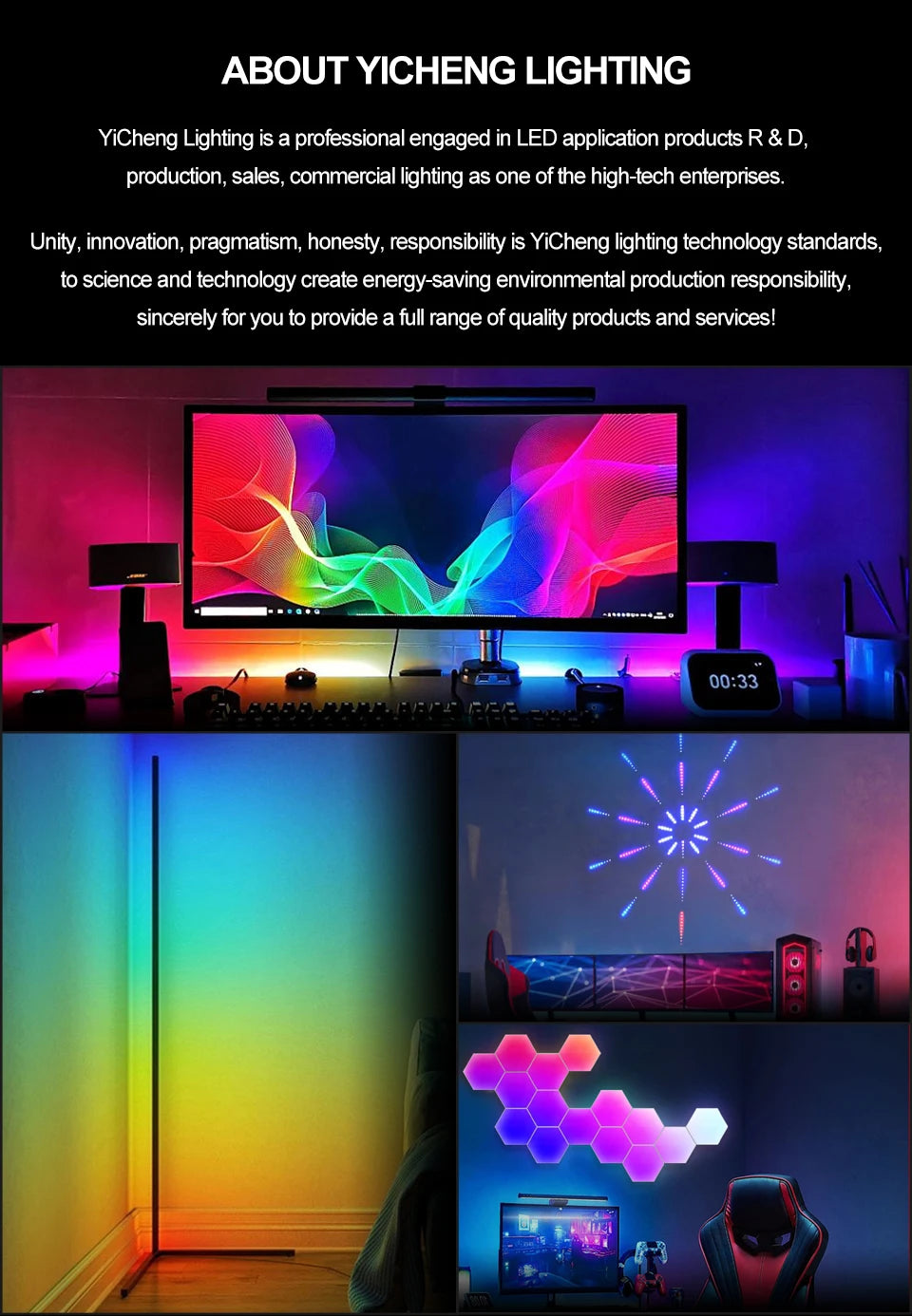 Tuya RGB Floor Lamp Smart APP Remote Control