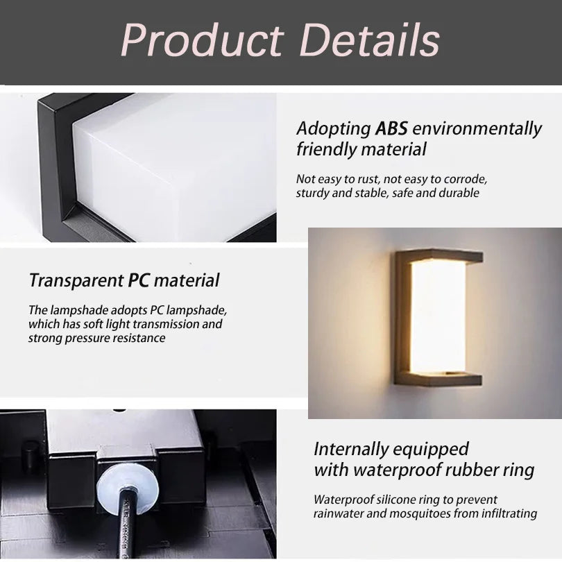 Motion detector Wall Lamp Waterproof/detecteur de mouvements
