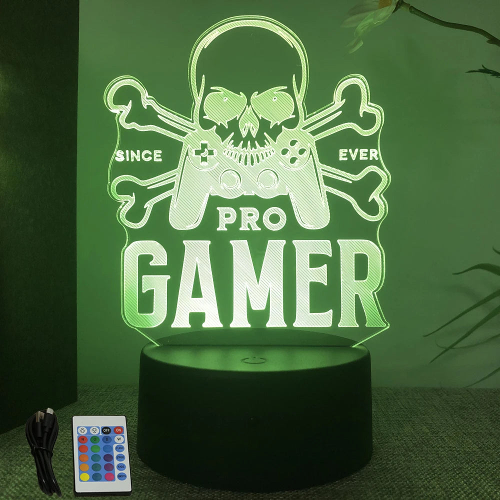 NEON GAMER 3D LED Night