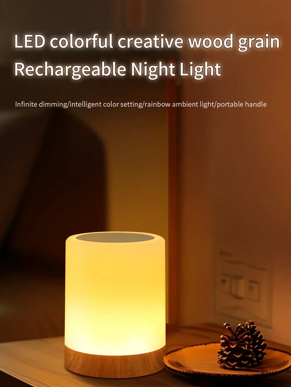 Portable Bedside Table Lamp Room