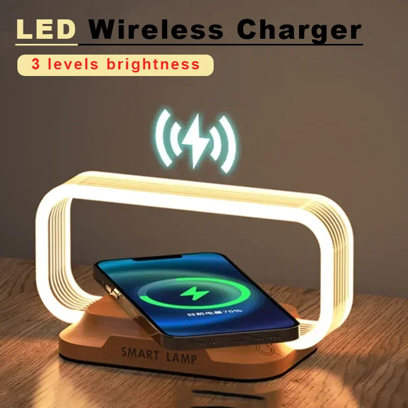 LED  Night Light Wireless Charger Stand for iphone and android
