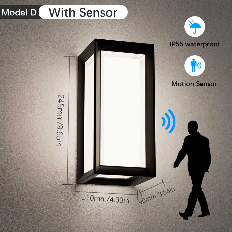 Motion detector Wall Lamp Waterproof/detecteur de mouvements