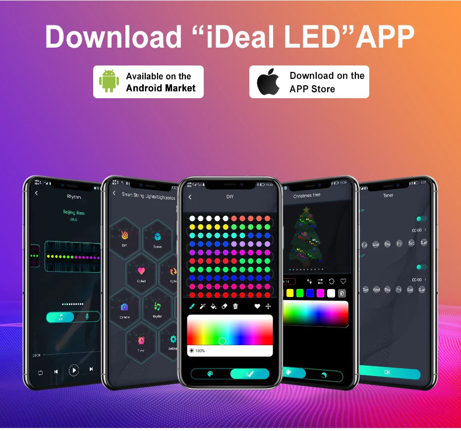 50M 20M 10M 5M 1M Christmas Lights LED