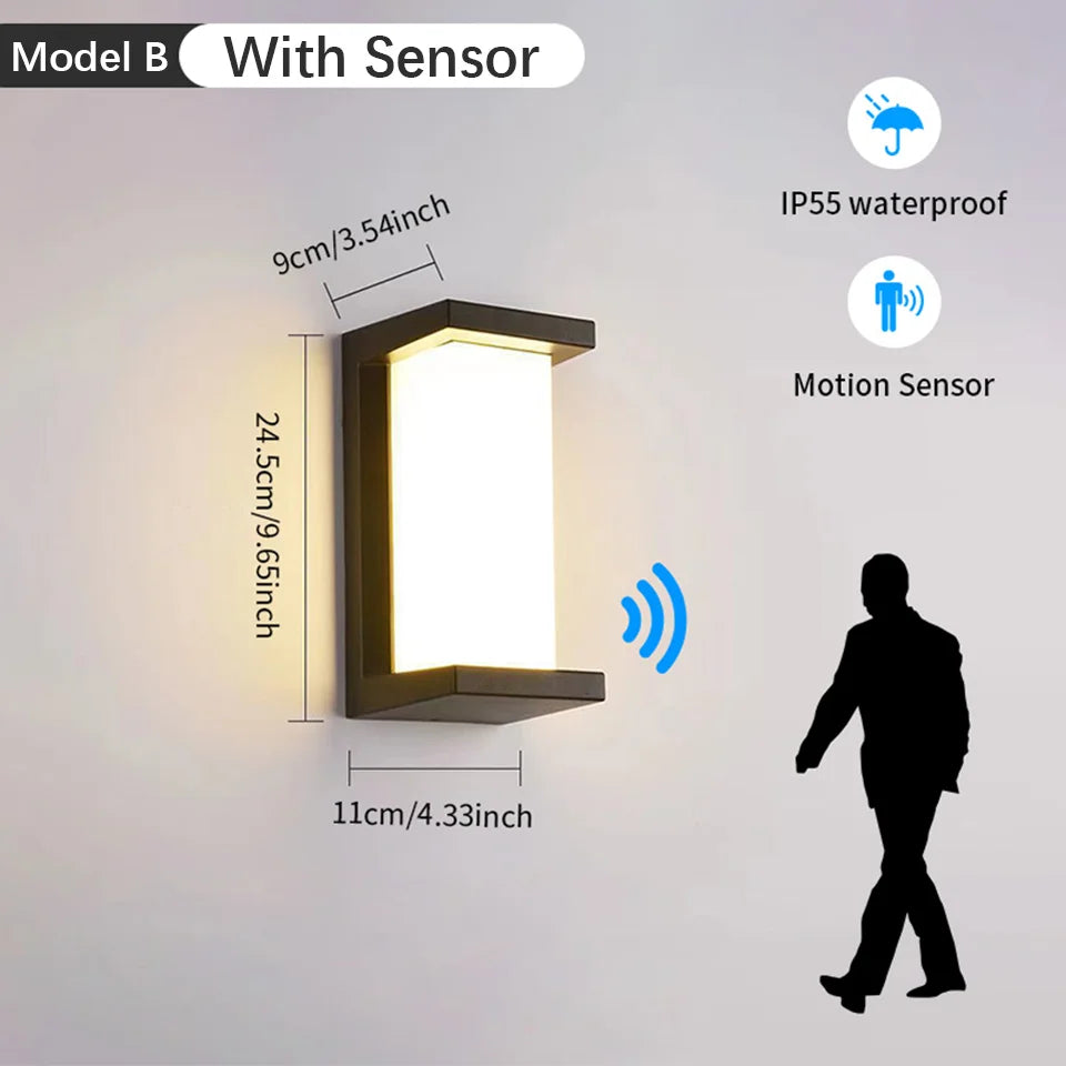Motion detector Wall Lamp Waterproof/detecteur de mouvements