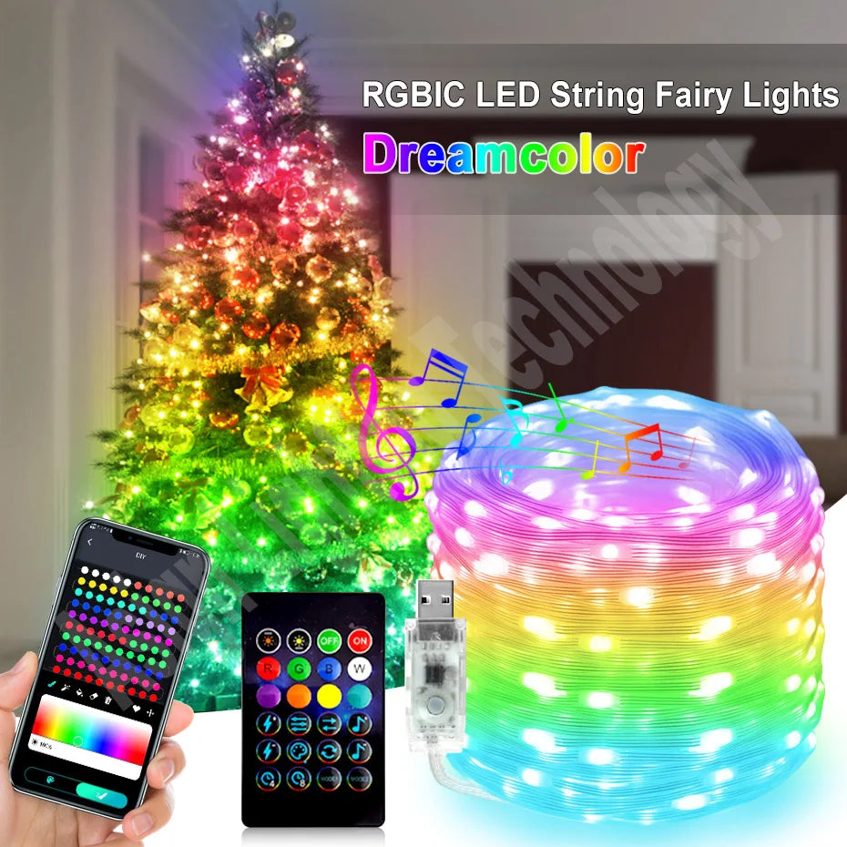 50M 20M 10M 5M 1M Christmas Lights LED