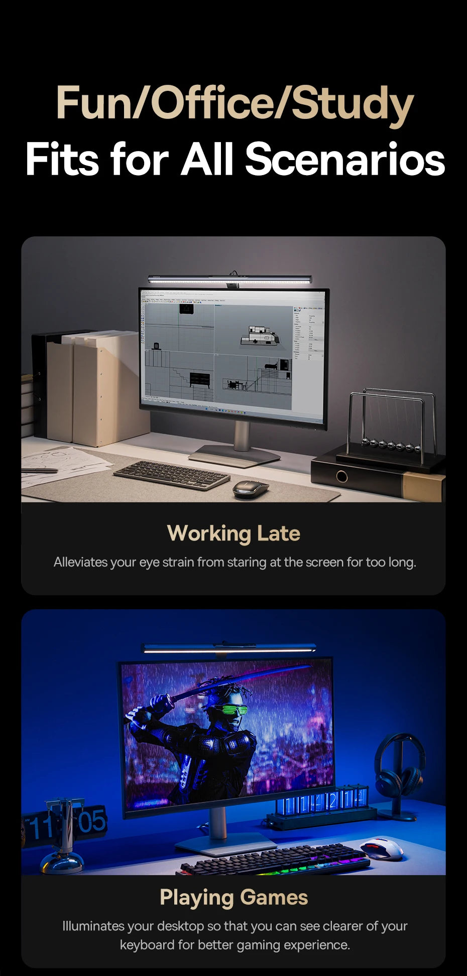 Magnetic Computer Screen Light Desk Lamp