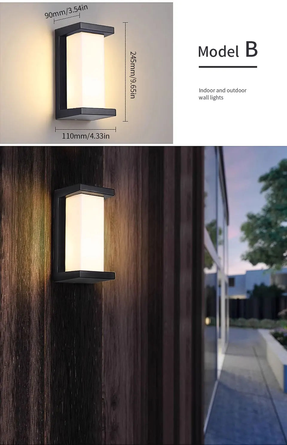 Motion detector Wall Lamp Waterproof/detecteur de mouvements