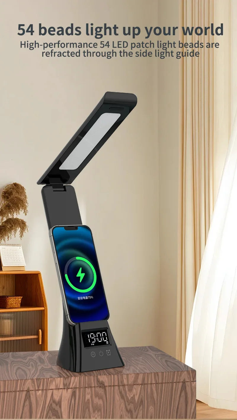 LED Desk Lamp with Wireless Charger USB