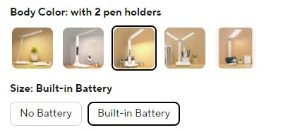 LED Desk Lamp USB with Calendar, Temperature, Clock